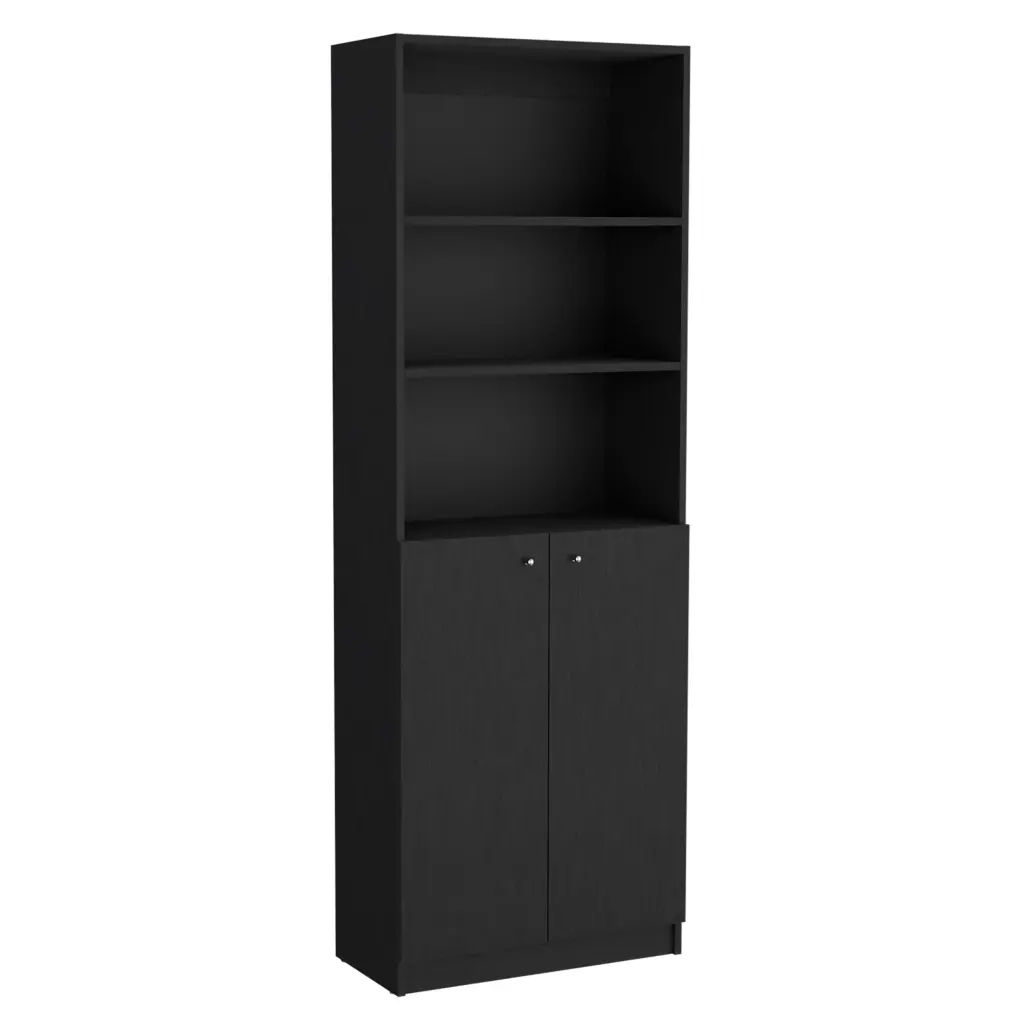 Micco 2 Piece Home Bookcase Set 42 Wide 8 Shelves And Doors tuhome