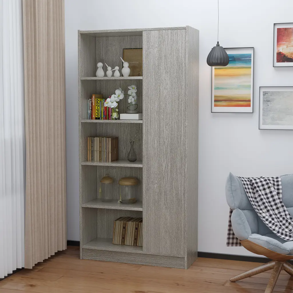 Book Shelf Oak Particle Board Storage Shelf nh-cloudhouse