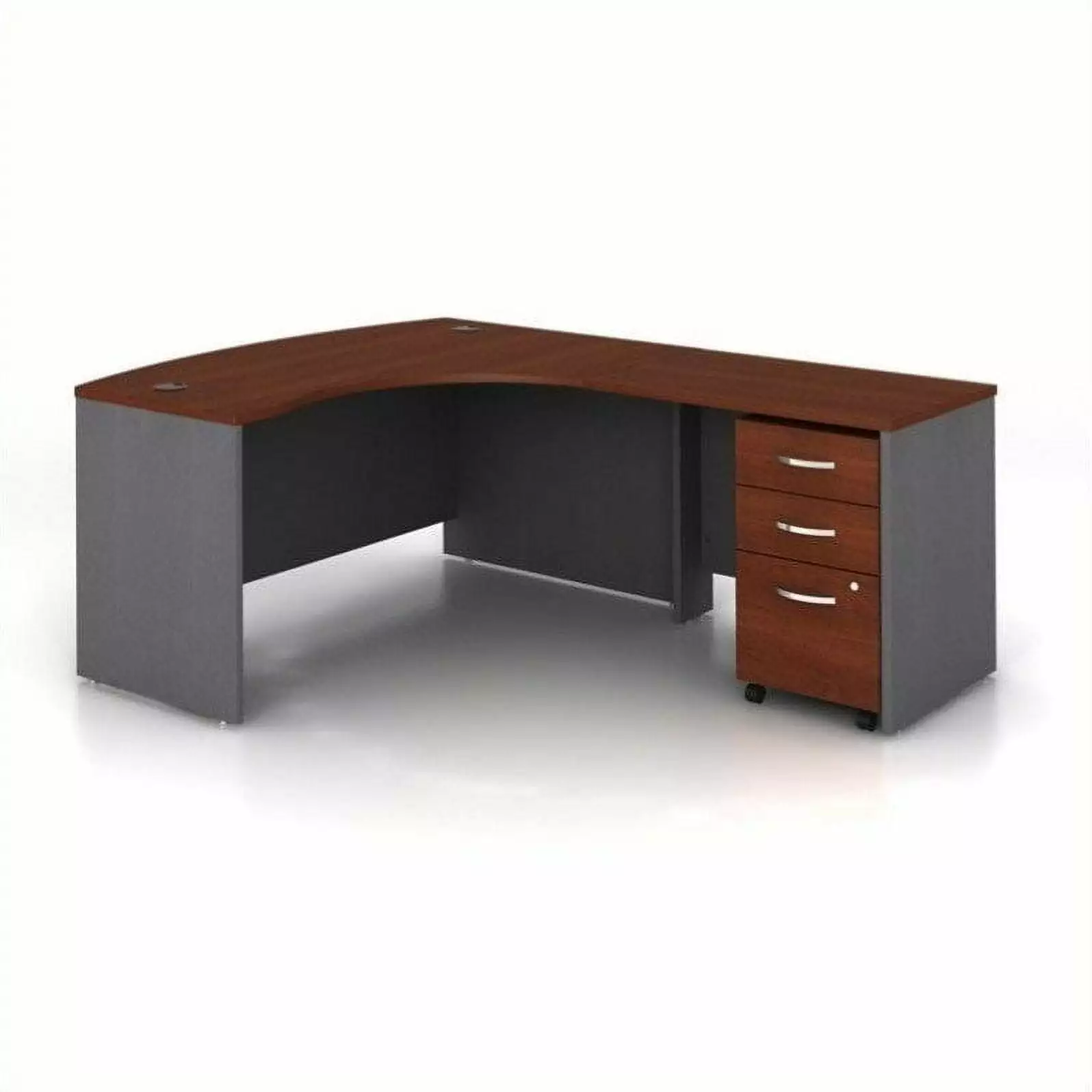 Bush Business Furniture Series C 3-Piece Right-Hand Computer Bow Desk