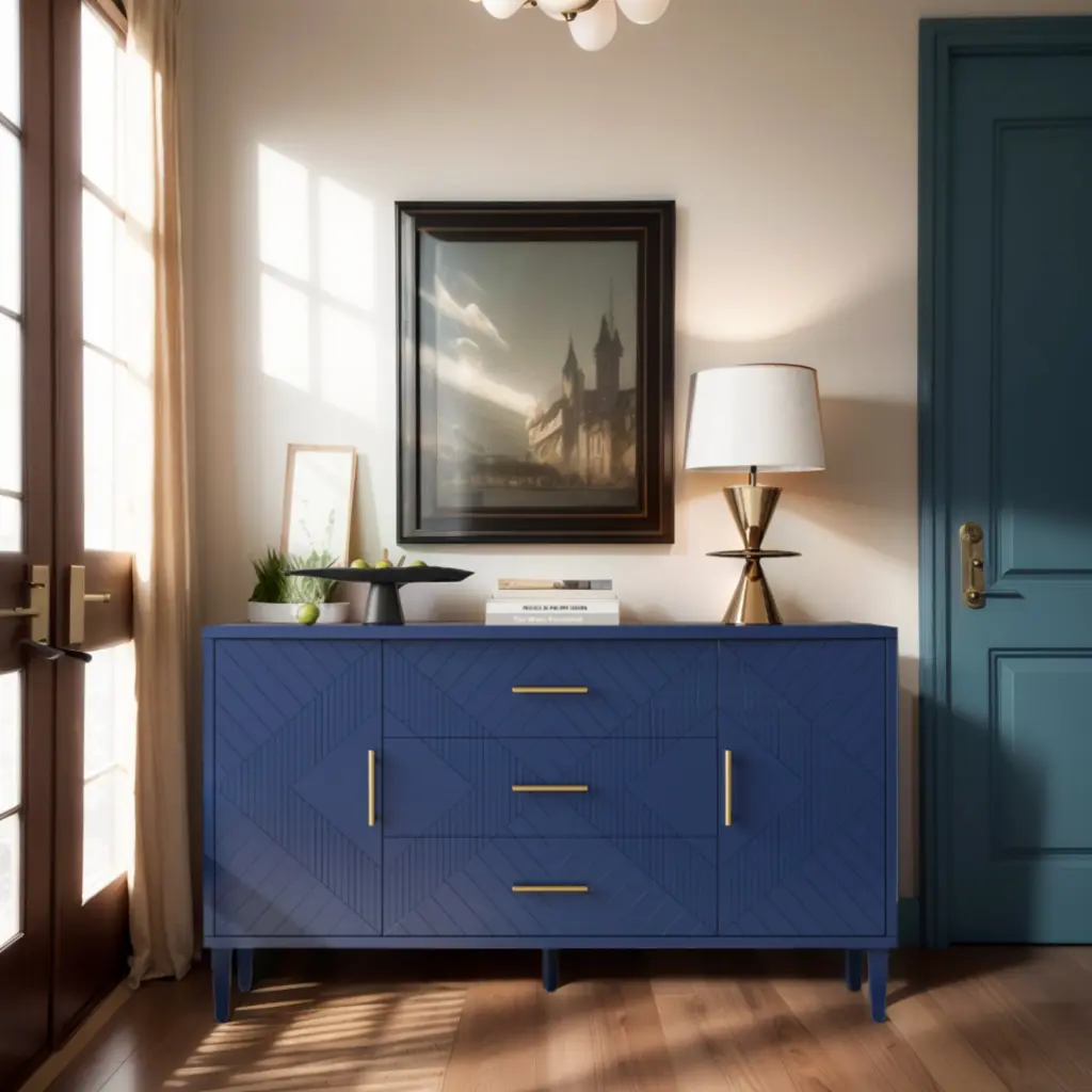 Chic And Practical 2 Door 3 Drawer Cabinet Carved Effect spribung