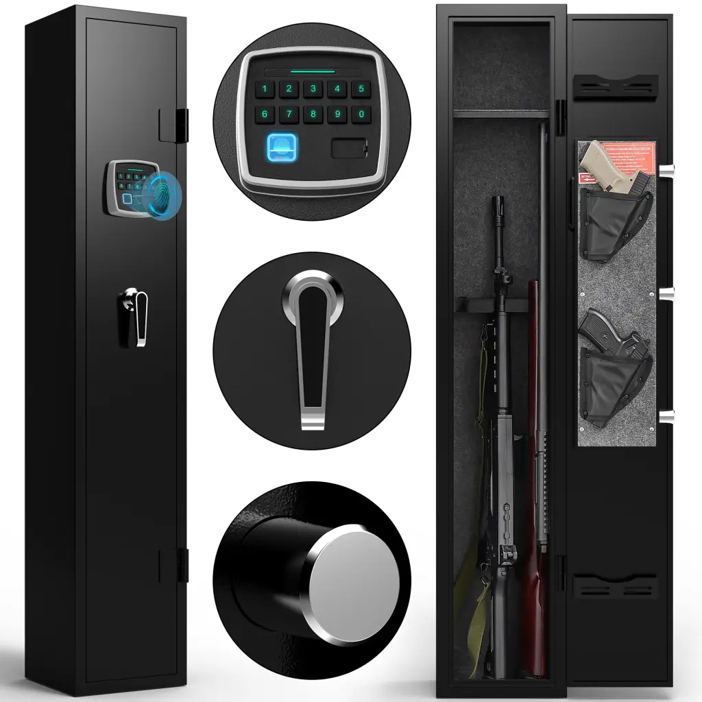 Robust Black Steel Cabinet LED Lights and Removable Shelf onstar office furniture