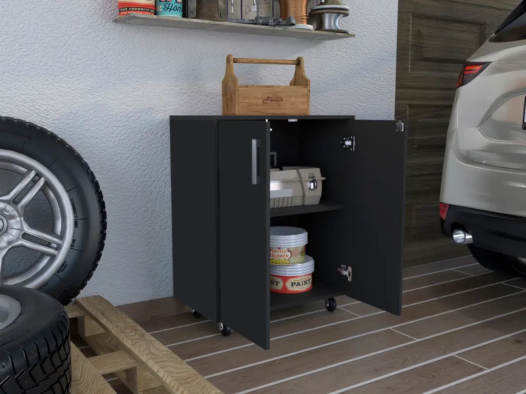 Storage Cabinet Lions Double Door And Casters Black Wengue Finish treevol furniture