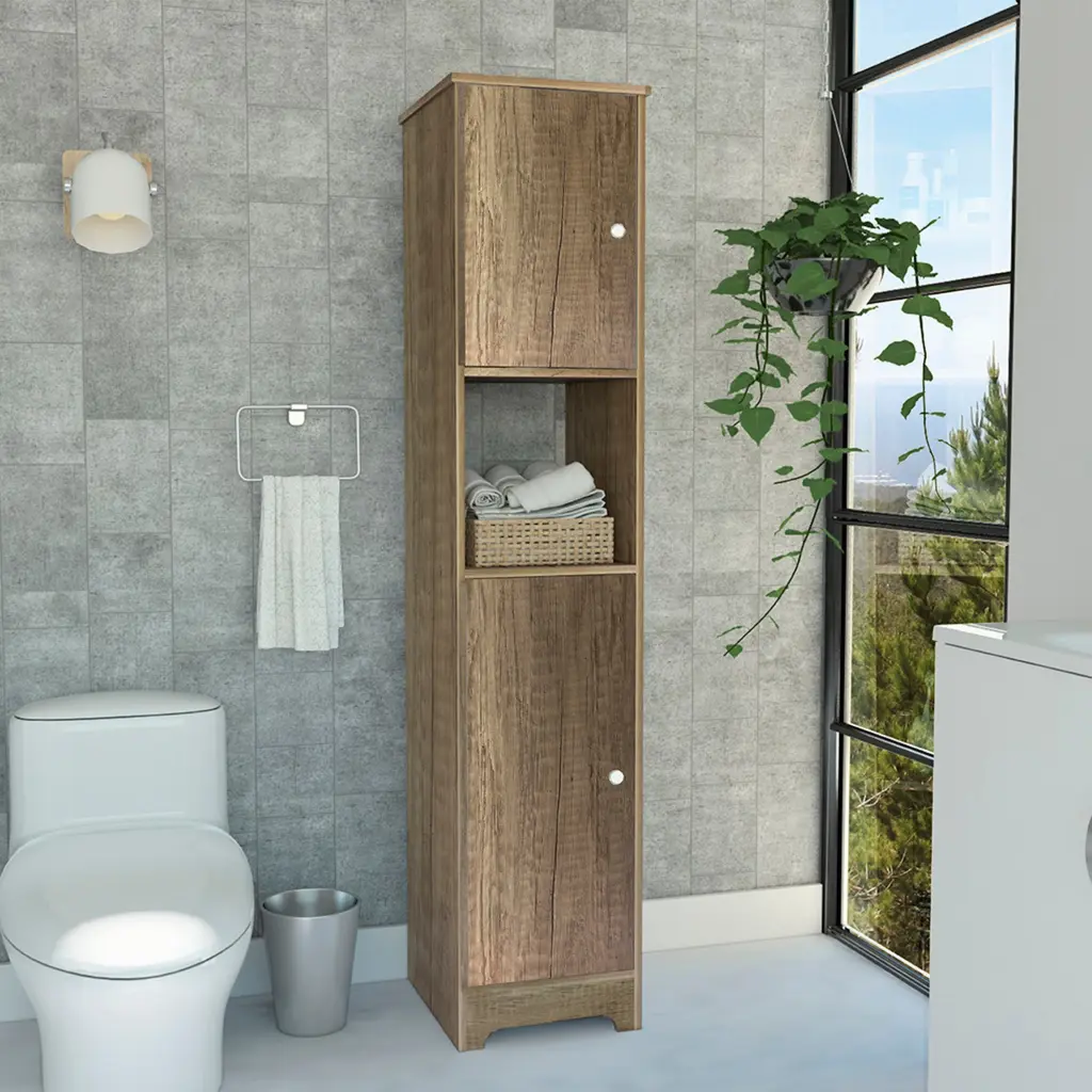 Ibis Linen Cabinet Double Doors Four Interior Shelves Two Cabinets tuhome