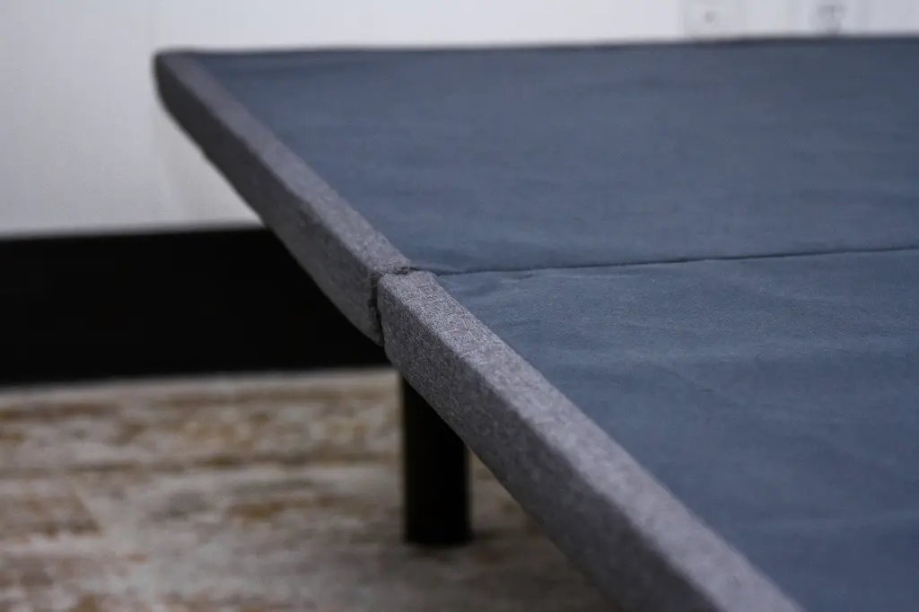 Upholstered Platform Frame Cal King California King Black Gray Upholstered Bed omne sleep
