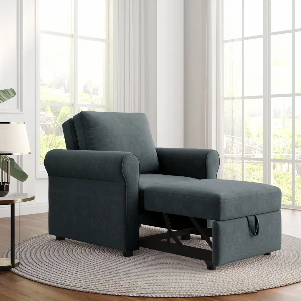 3 1 Sofa Bed Chair Convertible Sleeper Chair Bed Adjust Backrest Small Spaces bed best