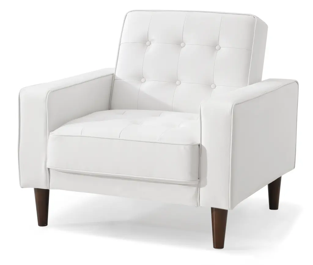 Andrews G847A C Chair Bed White Foam PU Convertible Furniture glory furniture