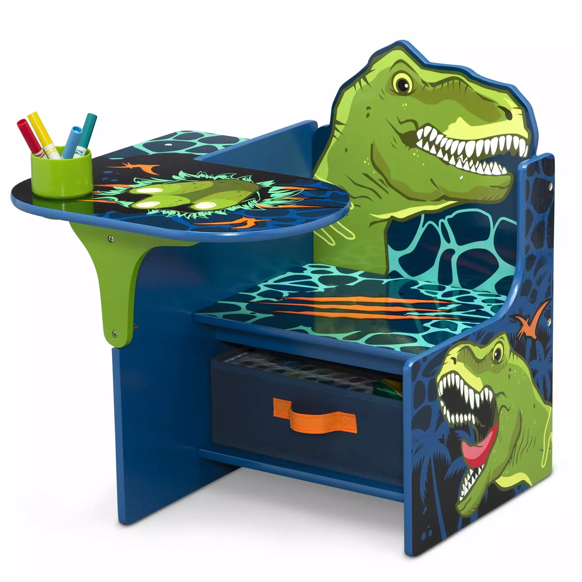 Delta Children Dinosaur Chair Desk Storage Bin Greenguard Gold Certified Kids Study Table