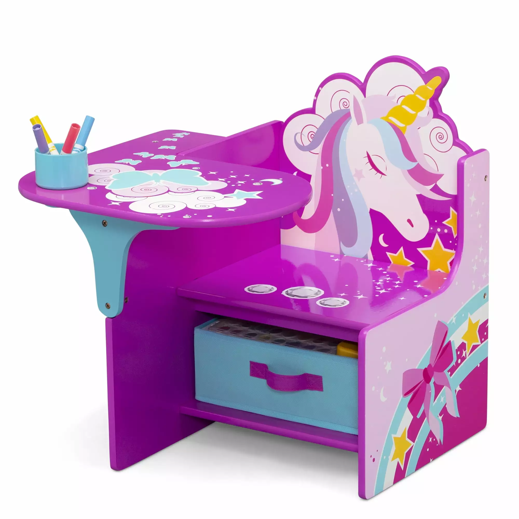 Delta Children Unicorn Chair Desk Storage Bin Greenguard Gold Certified