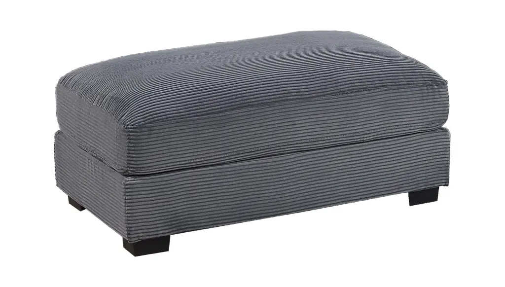 Living Room Furniture 1 Piece Ottoman Dark Gray Corduroy Soft Cushion Cocktail kanepe