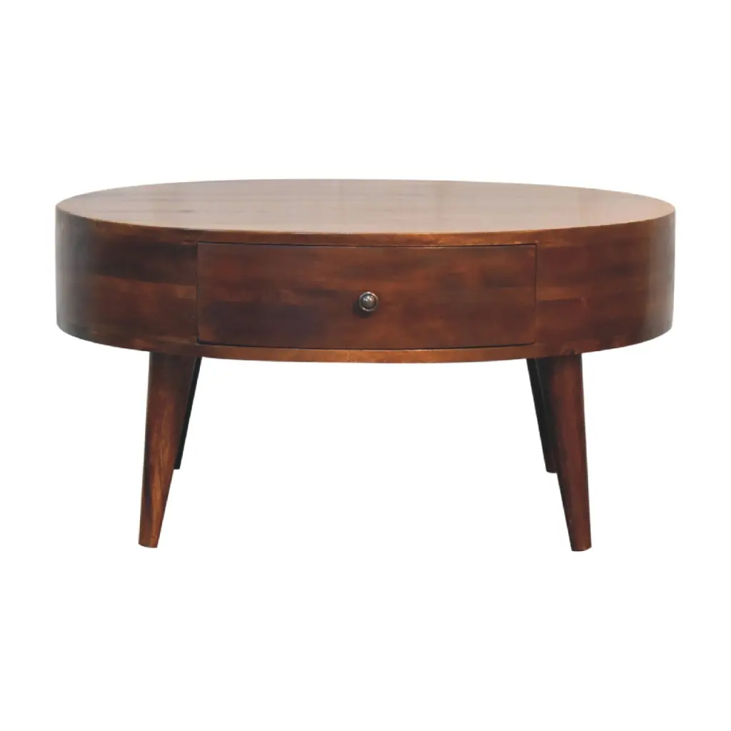 Odyssey Coffee Table Chestnut Solid Wood Modern Design artisan furniture