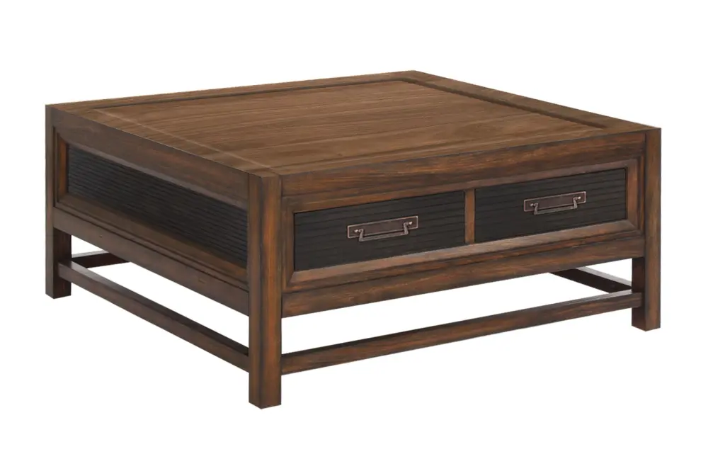 Branson 2 Drawer Coffee Table Two Tone Finish No Assembly Required bridgevine home