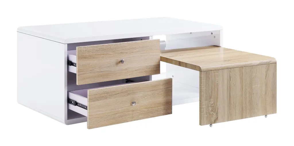 White High Gloss 4 Drawer Coffee Table Primary Living Space furniture max