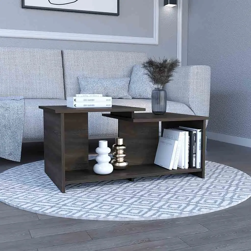 Wema 3 Coffee Table Lower Open Shelf Espresso Brown Primary Living Space rta mubles colombia