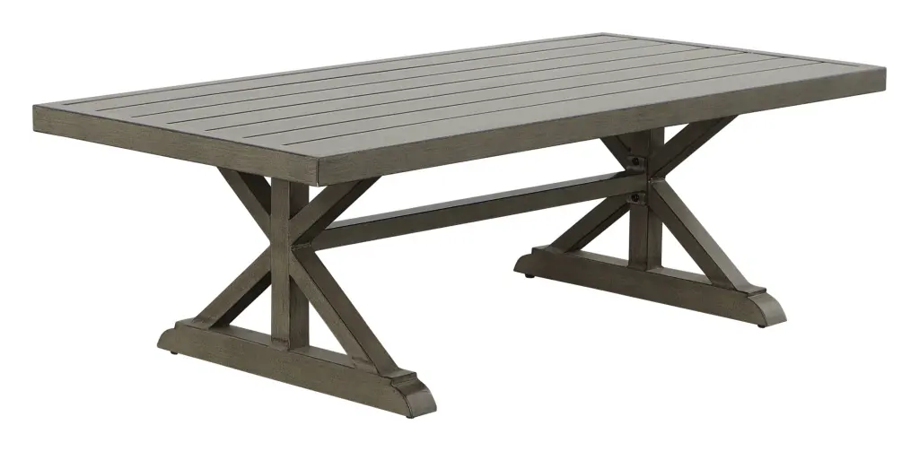 Brown Aluminum Coffee Table Mission Shapes and Rust Resistant Bottom Shelf steve silver furniture