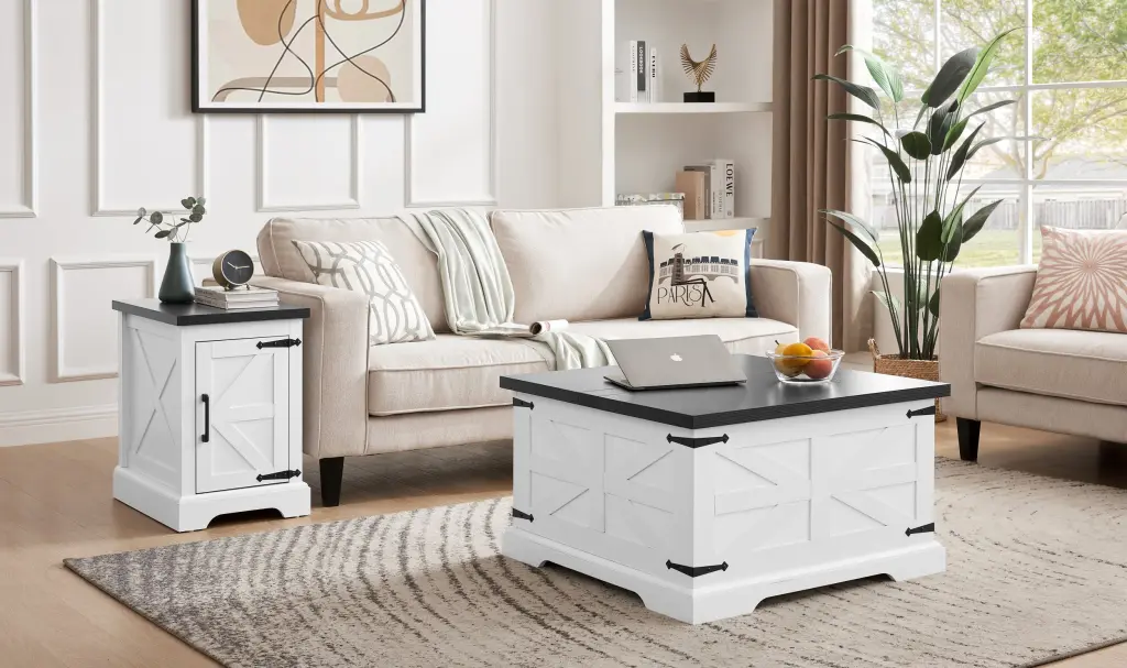 Farmhoutilize Coffee Table End Table Barn Design Center Table Rustic wande furniture