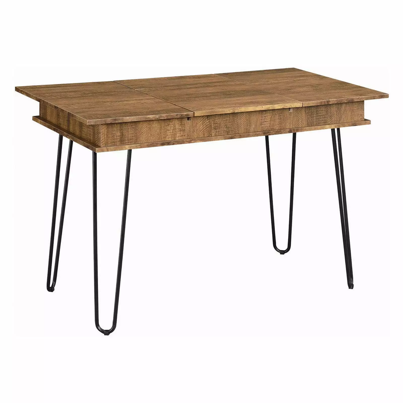 Sheeran Writing Desk 4 Hidden Storages Rustic Amber - Compact Study Desk Coaster Company