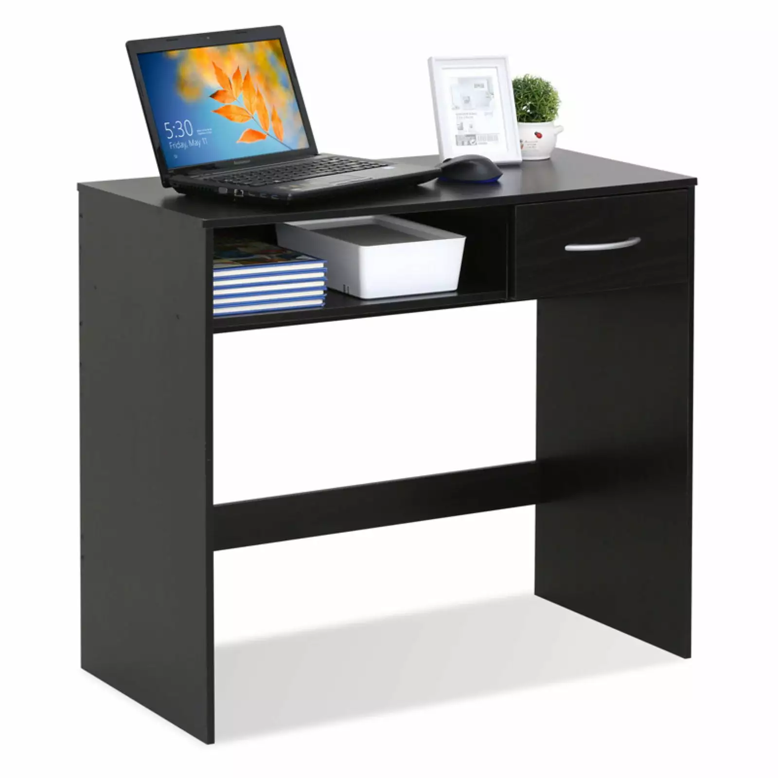 Furinno Jaya Computer Study Desk Drawer - Compact Workstation Home Office or Dorm Room