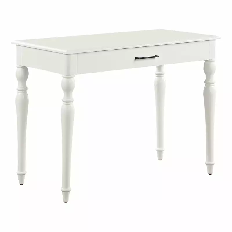 Baron 40x20 Desk Drawer Wood White Small Spaces OSP Home Furnishings