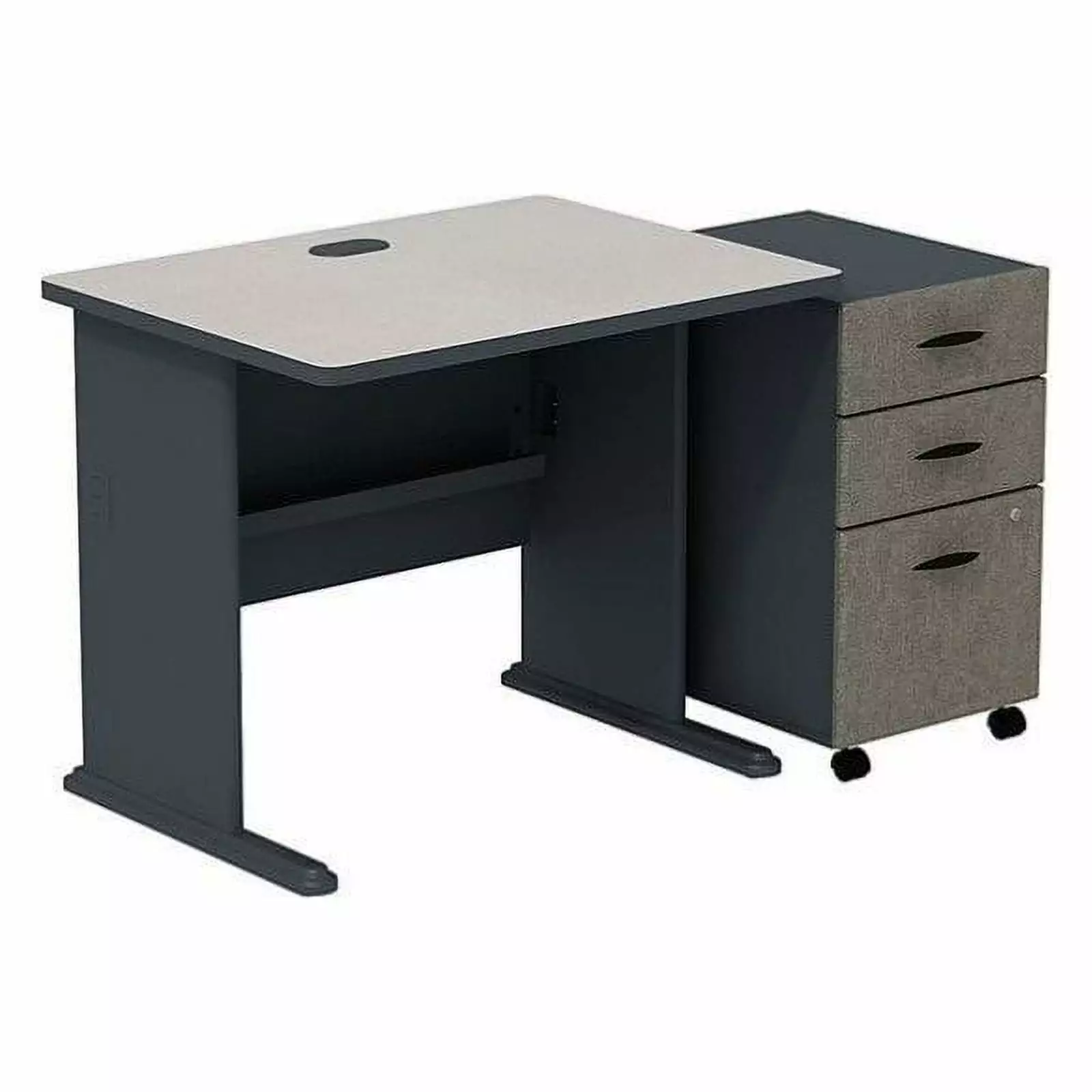 Scranton & Co 36 Desk Mobile File Cabinet Slate