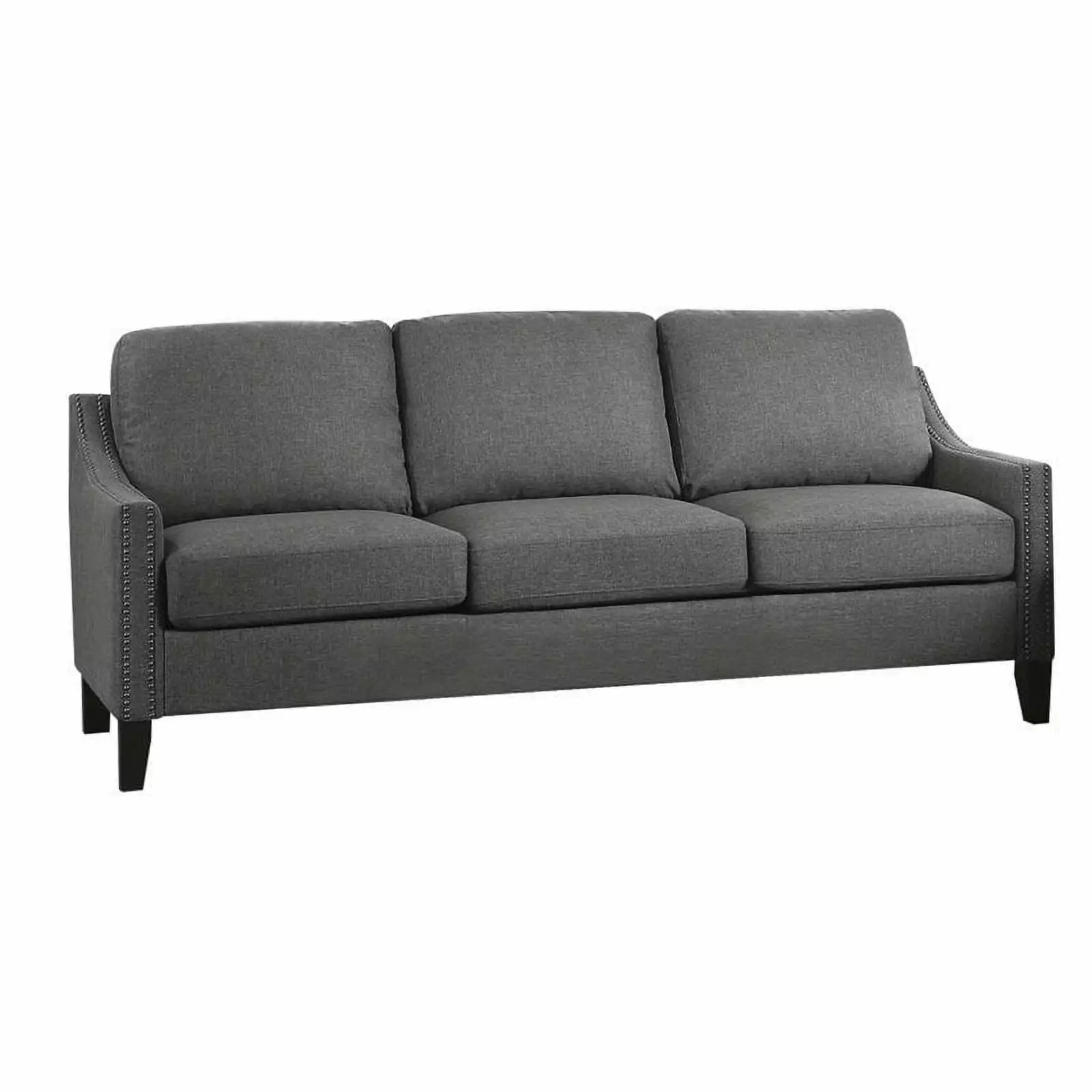 BOWERY HILL Contemporary Sofa Gray - Compact Sofa Small Spaces