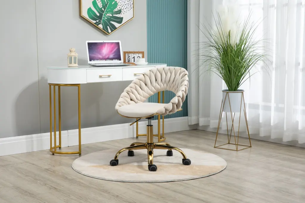 Coolmore Computer Chair Office Chair Adjustable Swivel Chair Fabric Seat w1539 coolmore