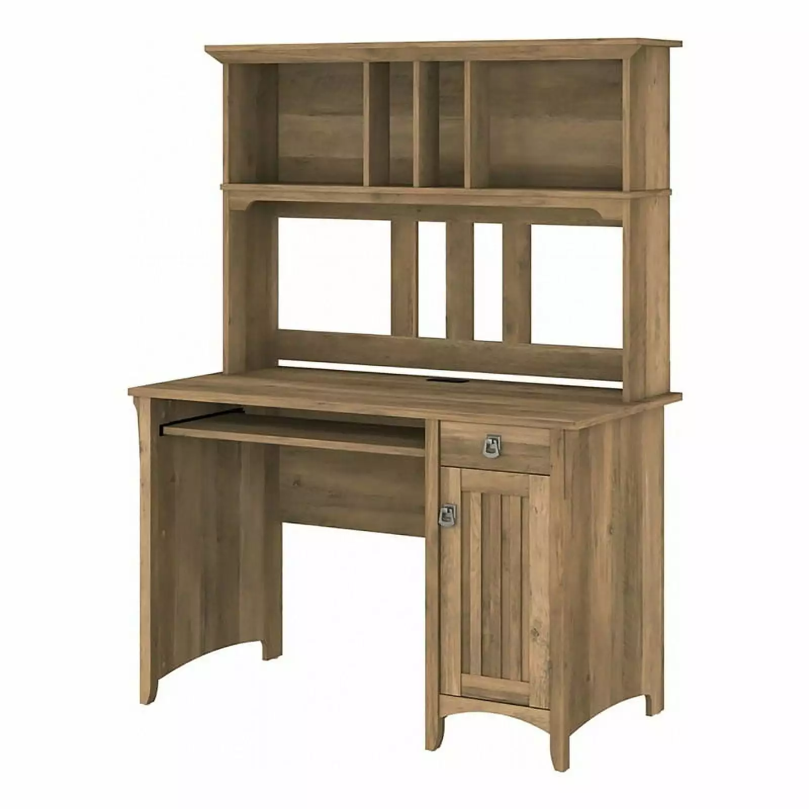 Scranton & Co Contemporary Engineered Wood Computer Desk Hutch Brown - Sleek Office Desk