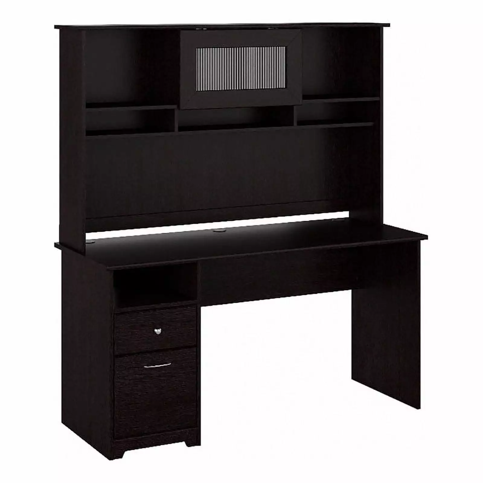 Scranton & Co 60 Contemporary Wood Desk Hutch Espresso Oak - Sleek Design