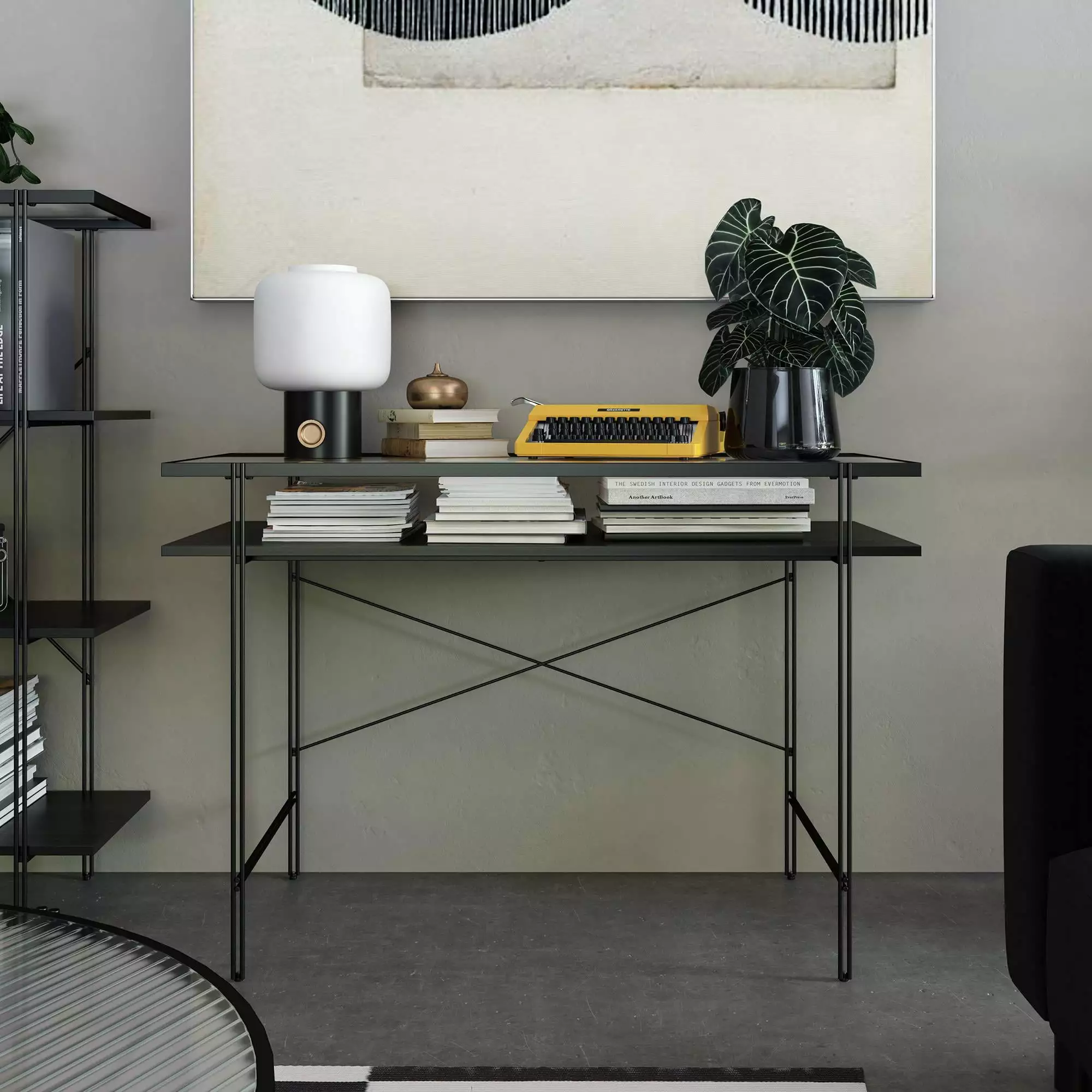Ameriwood Home Vance Computer Desk Black Oak Finish Home Office