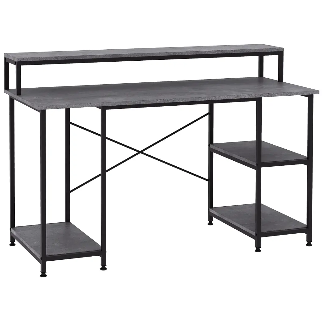 55 Inch Home Office Computer Desk Study Writing Workstation Storage aosom business