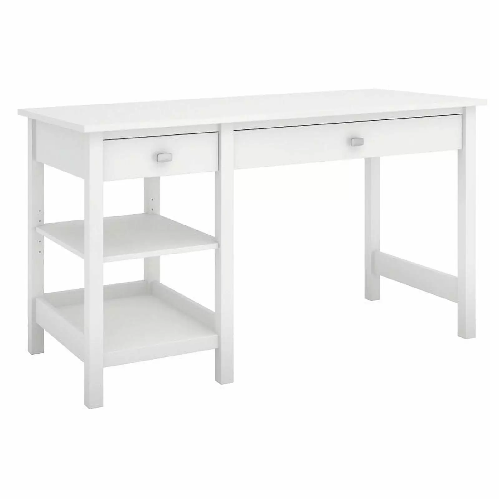 Atlin Designs Computer Desk Shelves Pure White