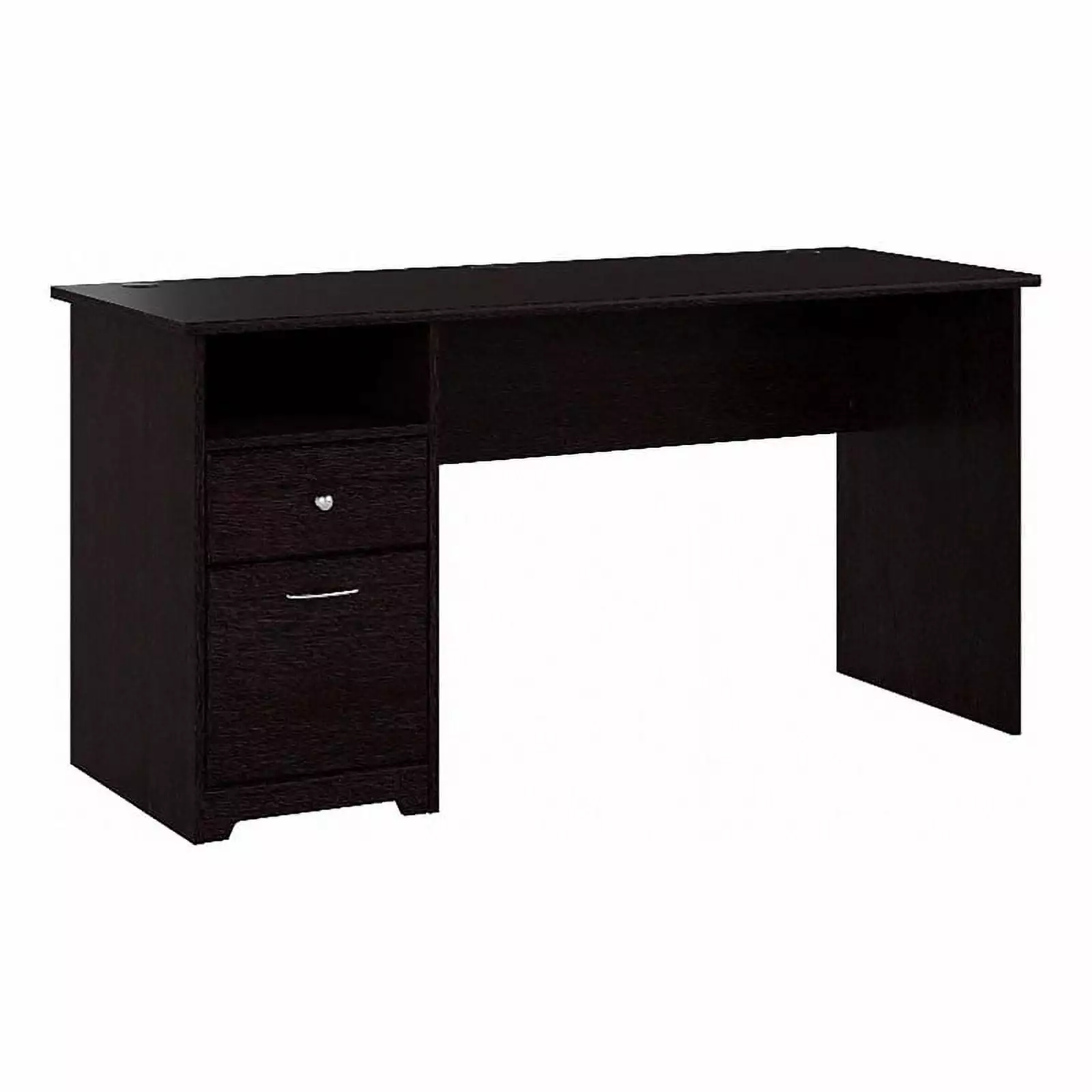 Atlin Designs 60 Inch Contemporary Wood Computer Desk Drawers Espresso Oak
