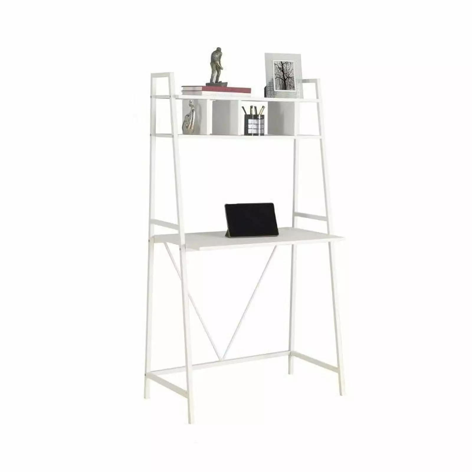 Bowery Hill 32 Inch Metal Computer Desk White Home Office