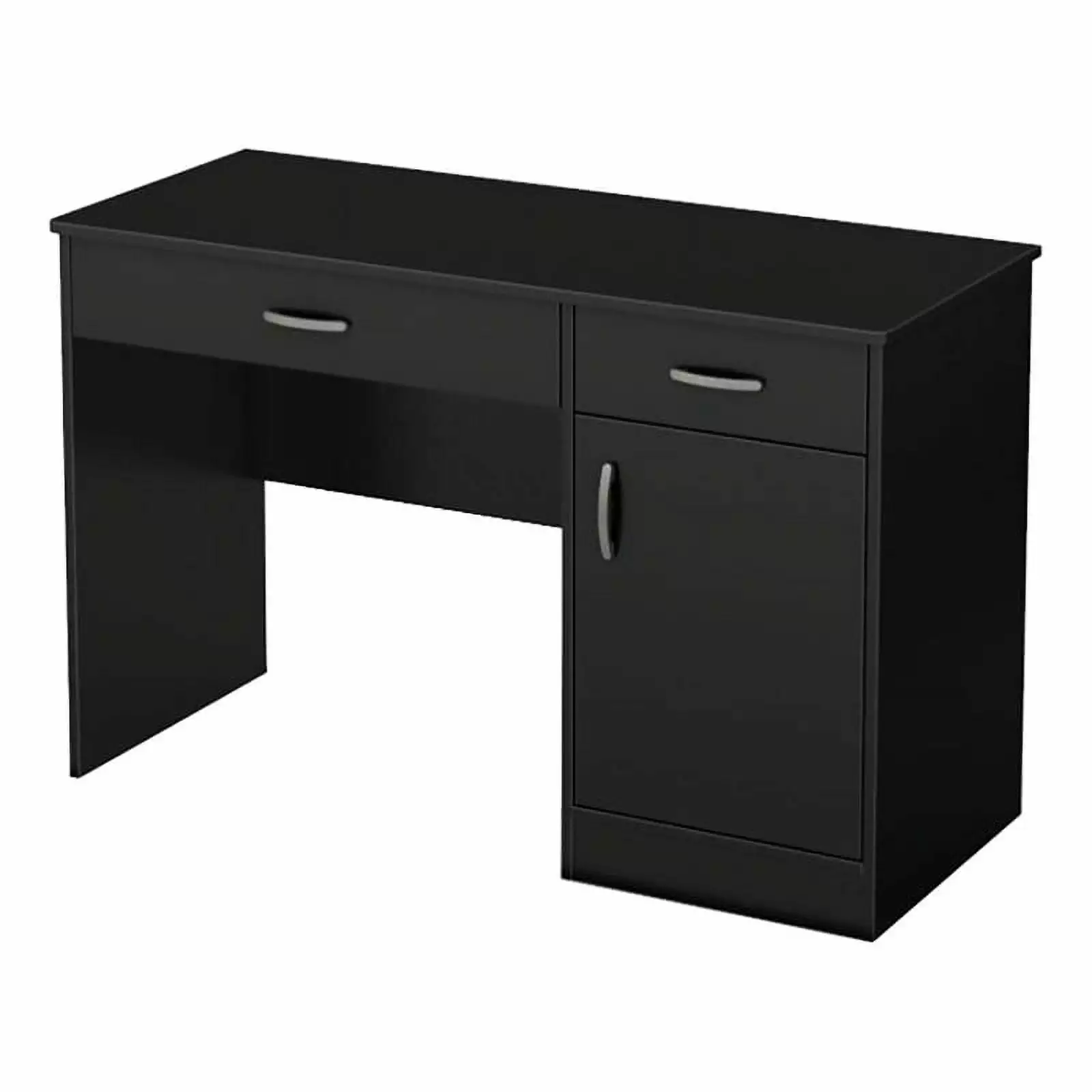 Bowery Hill Transitional Pure Black Wood Small Computer Desk