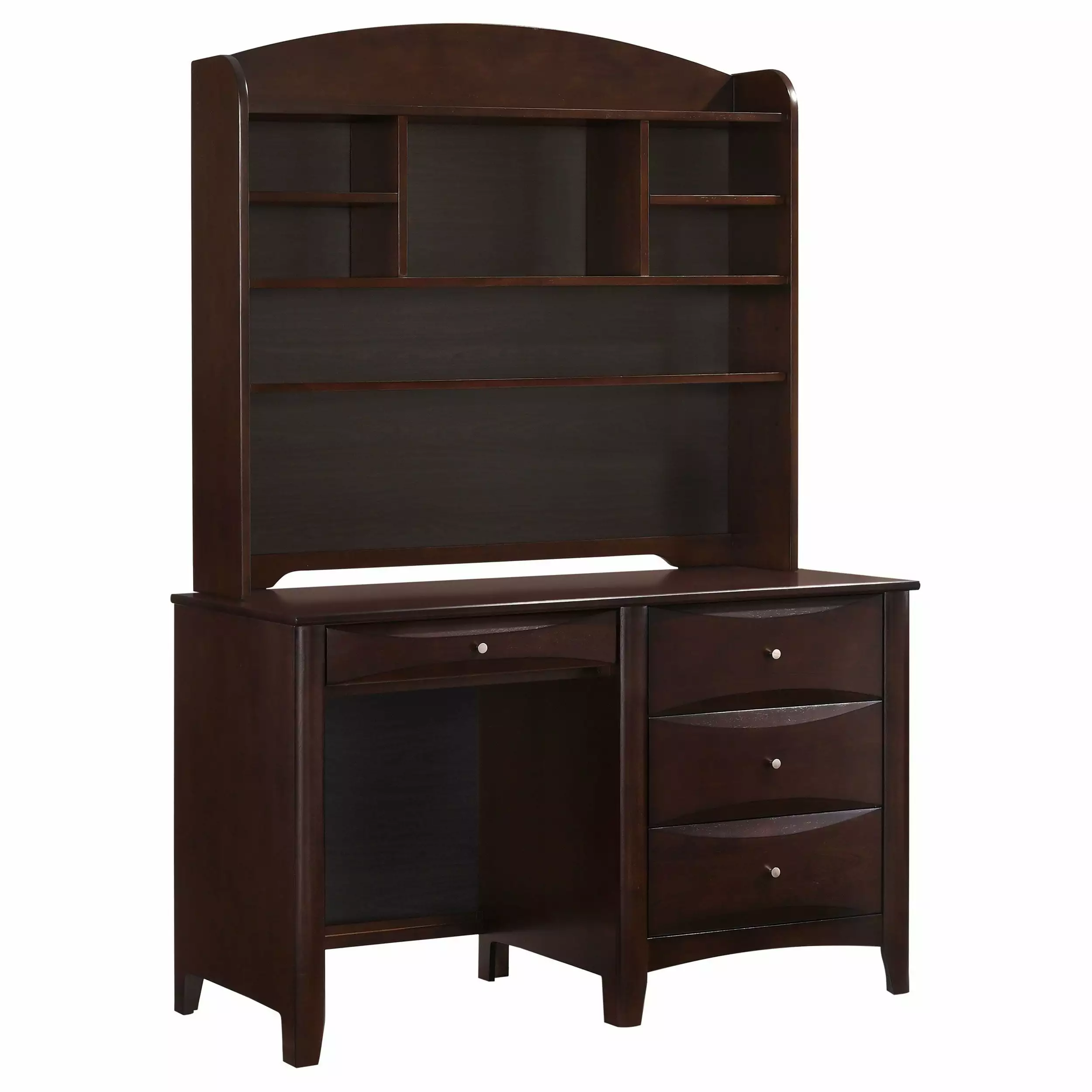 Phoenix Computer Desk Attachable Hutch Home Office Coaster Company