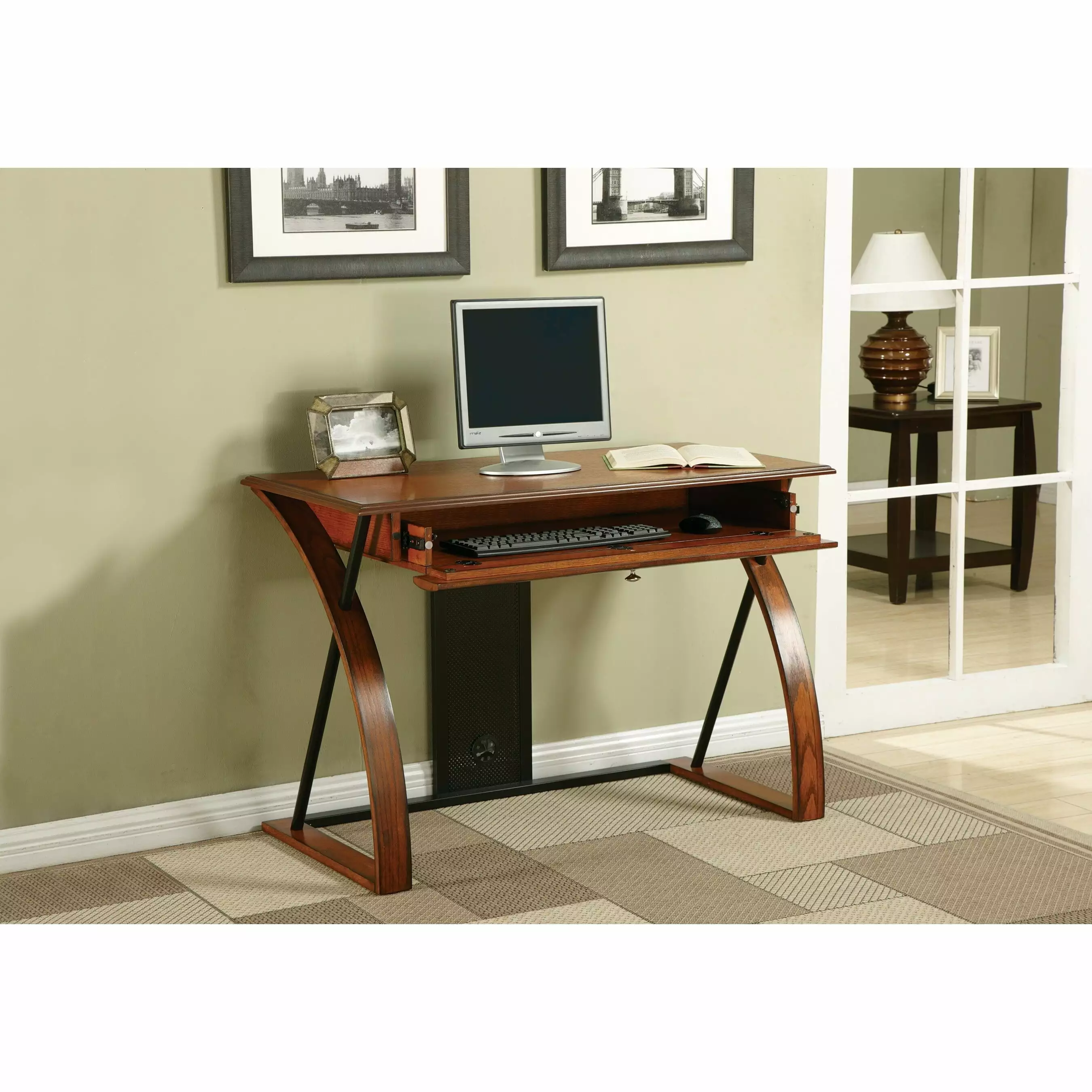 Copper Grove Mandevilla Classic Oak Wood Desk Keyboard Tray