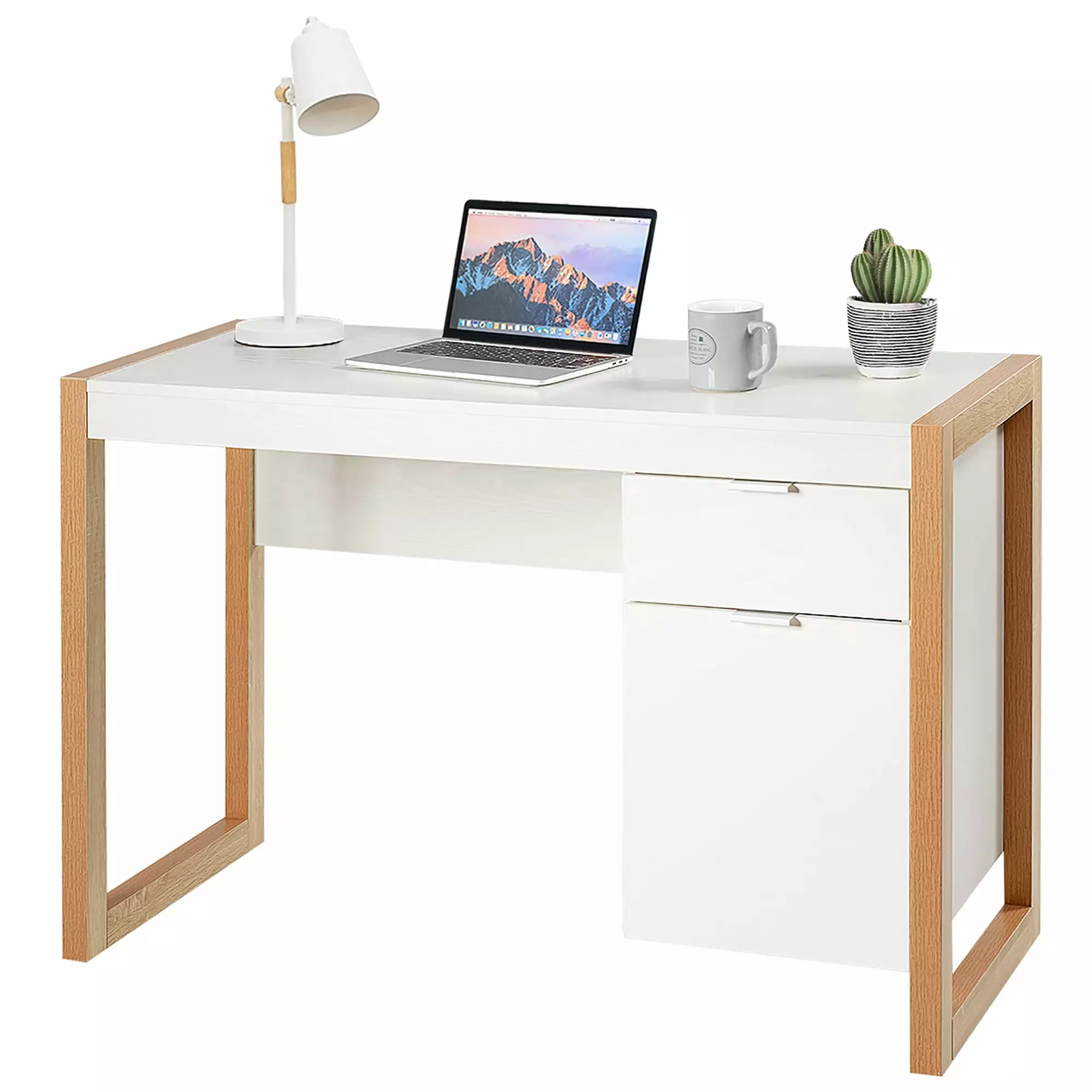 Costway Computer Desk Drawers - Home Office Workstation Table