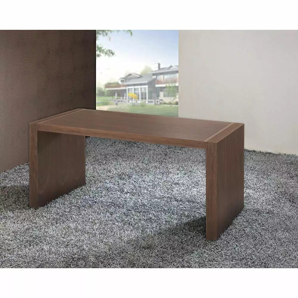 Walnut Wood Computer Desk Modern Office Desk Sturdy Construction Creative Images International