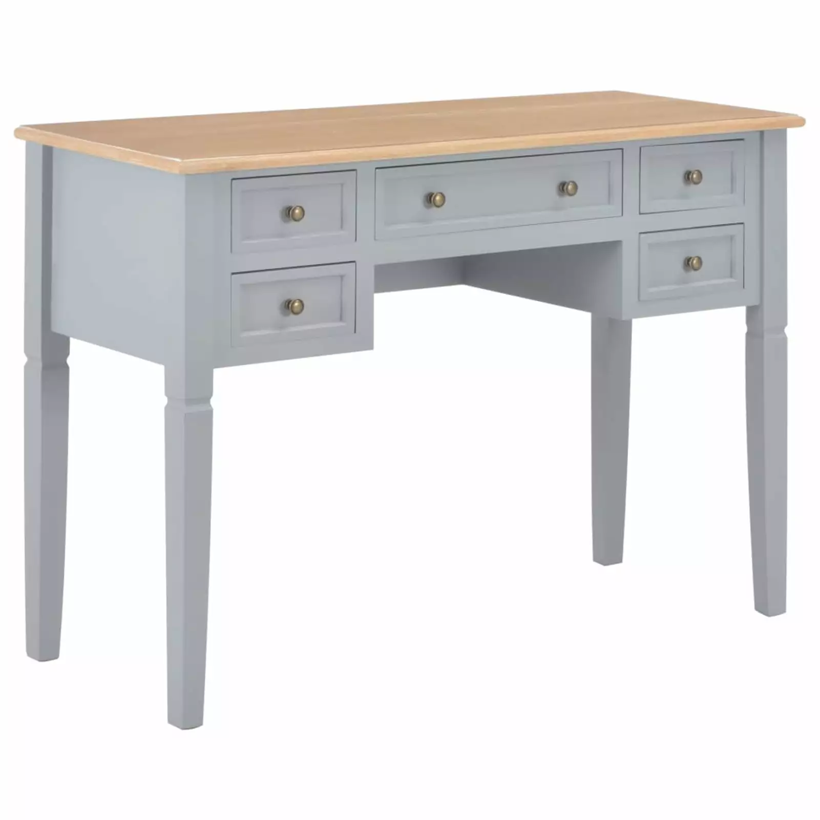 Dcenta Wood Computer Desk 5 Storage Drawers 43.1x17.7x30.5 Inches