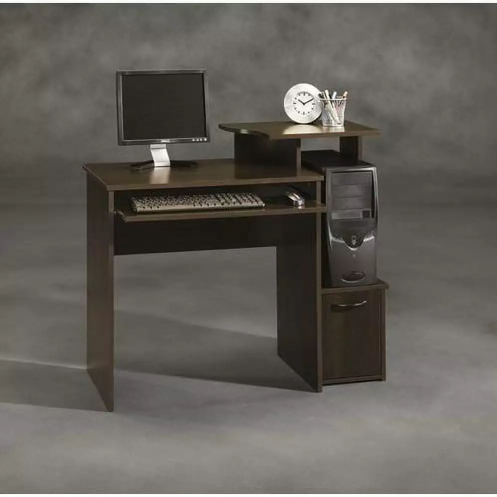40-inch Wide Dark Wood Computer Desk Home Office Fast Furnishing