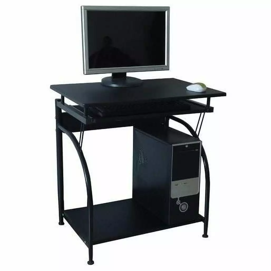 Computer Desk Pullout Keyboard Tray and Bottom Shelf Functional Home Office Desk Fast Furnishing