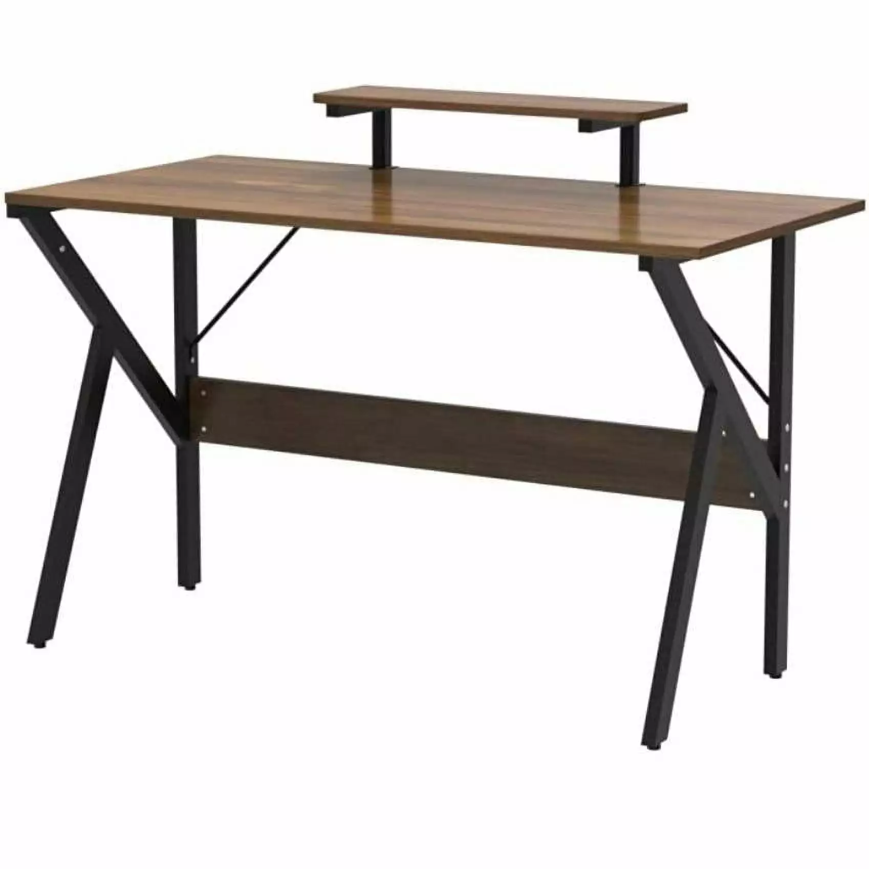 Modern 47-inch Home Office Laptop Computer Desk Moveable Top Shelf Fast Furnishing