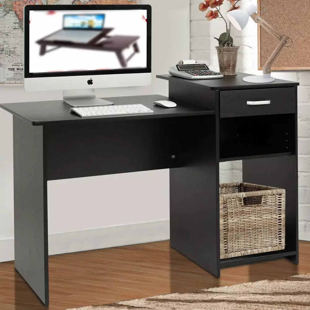 BaytoCare Computer Desk PC Laptop Table Student Study Workstation Black FCH
