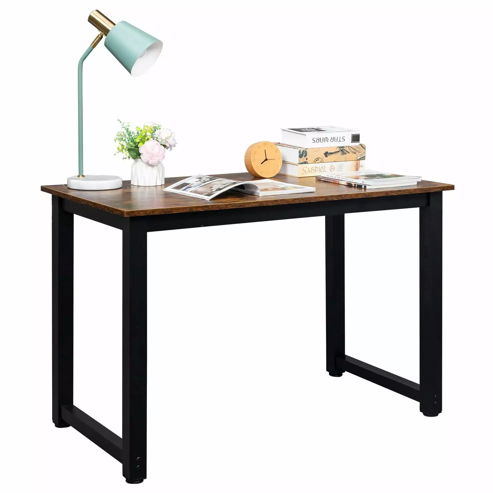 iTopRoad Wood Computer Desk Modern Simple Style Home Office Desk FCH