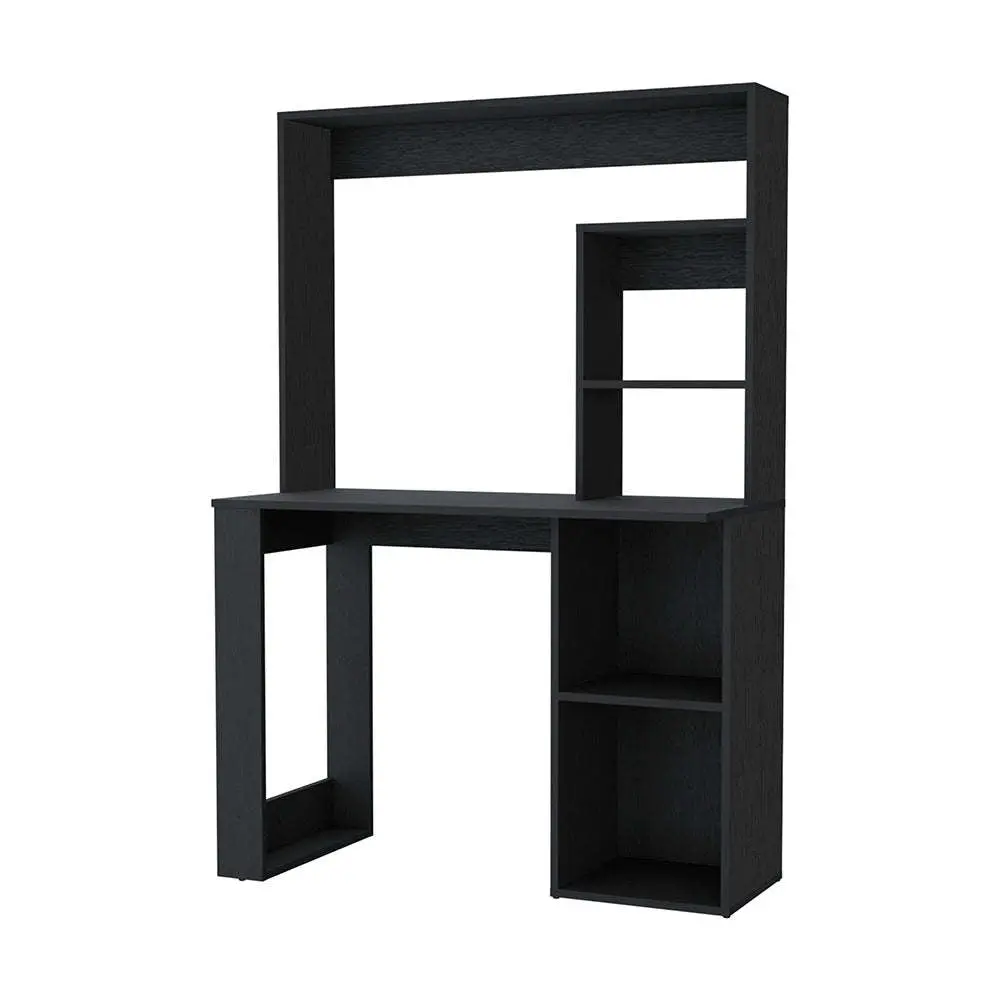 Carroll Computer Desk Hutch And Storage Shelves White Mdf Engineered Wood Home Office fm furniture