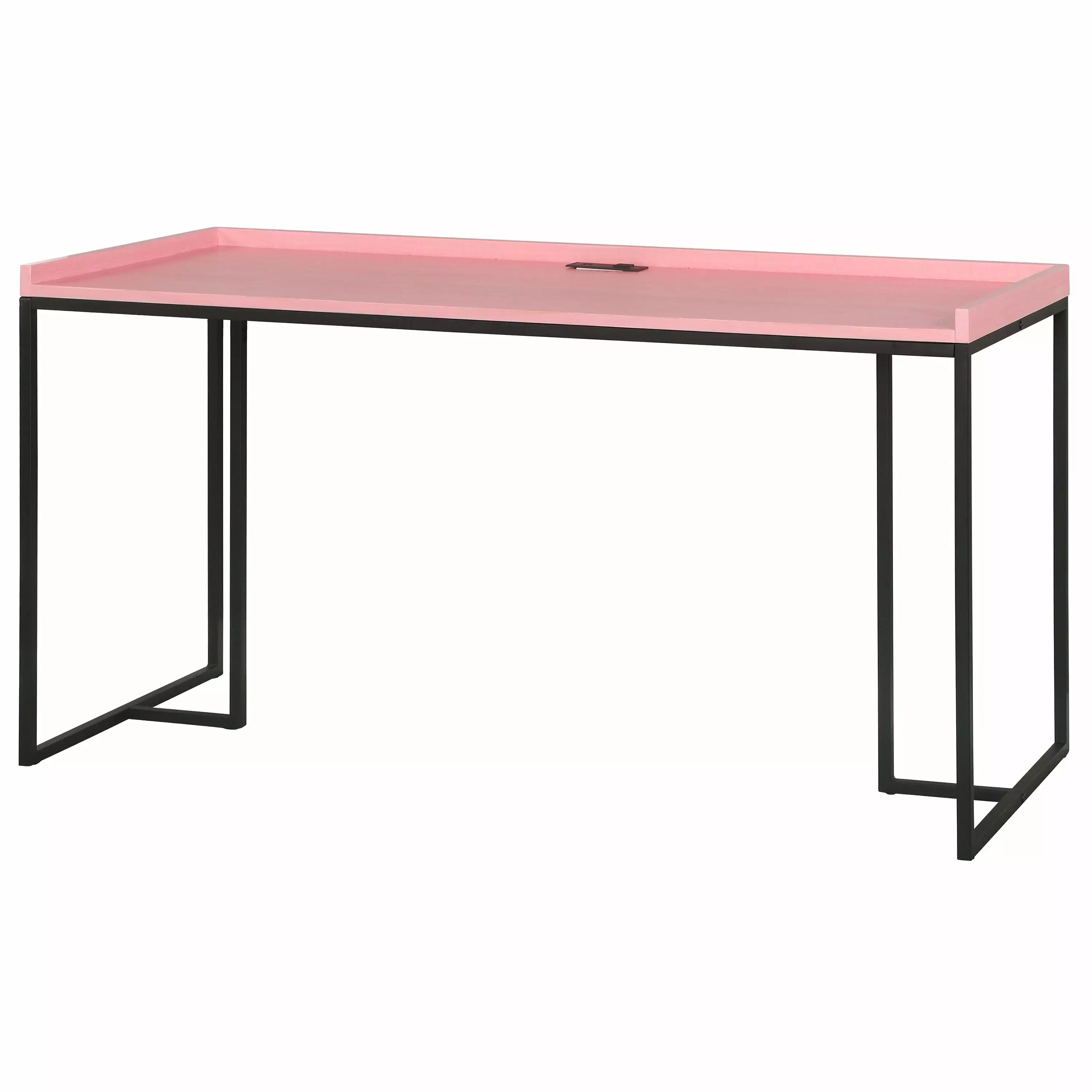 Furniture America Arai Contemporary Wood Big Desk USB Plug Pink