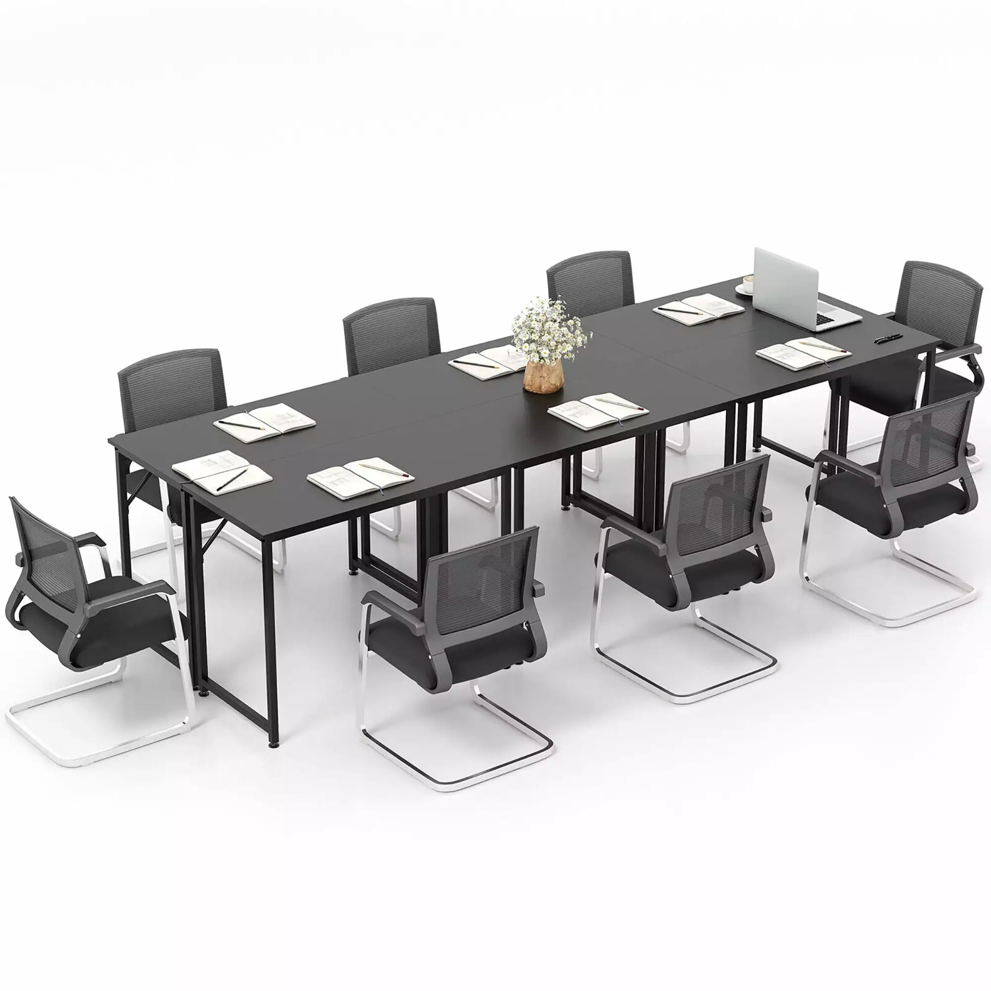 Gymax 6PCS 40-Inch Small Computer Desk Heavy-duty Metal Frame Home Office