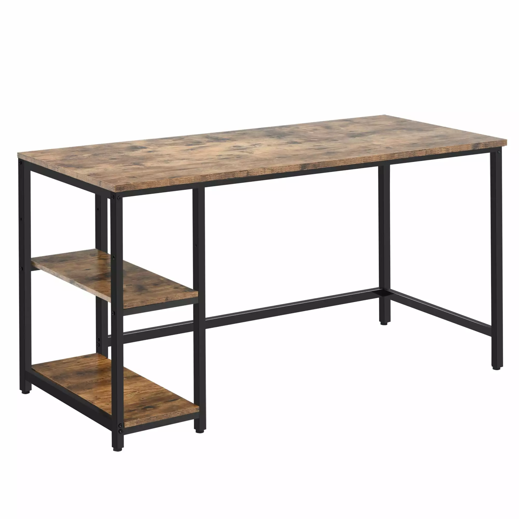 Gymax 55 Office Study Table Computer Desk Workstation Home Adjustable Shelf Rustic