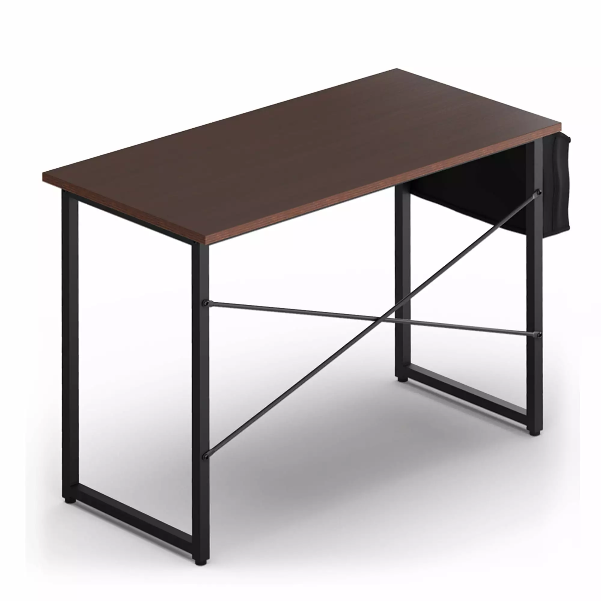 Gymax 40 Study Writing Table Modern Computer Desk Storage Bag Coffee