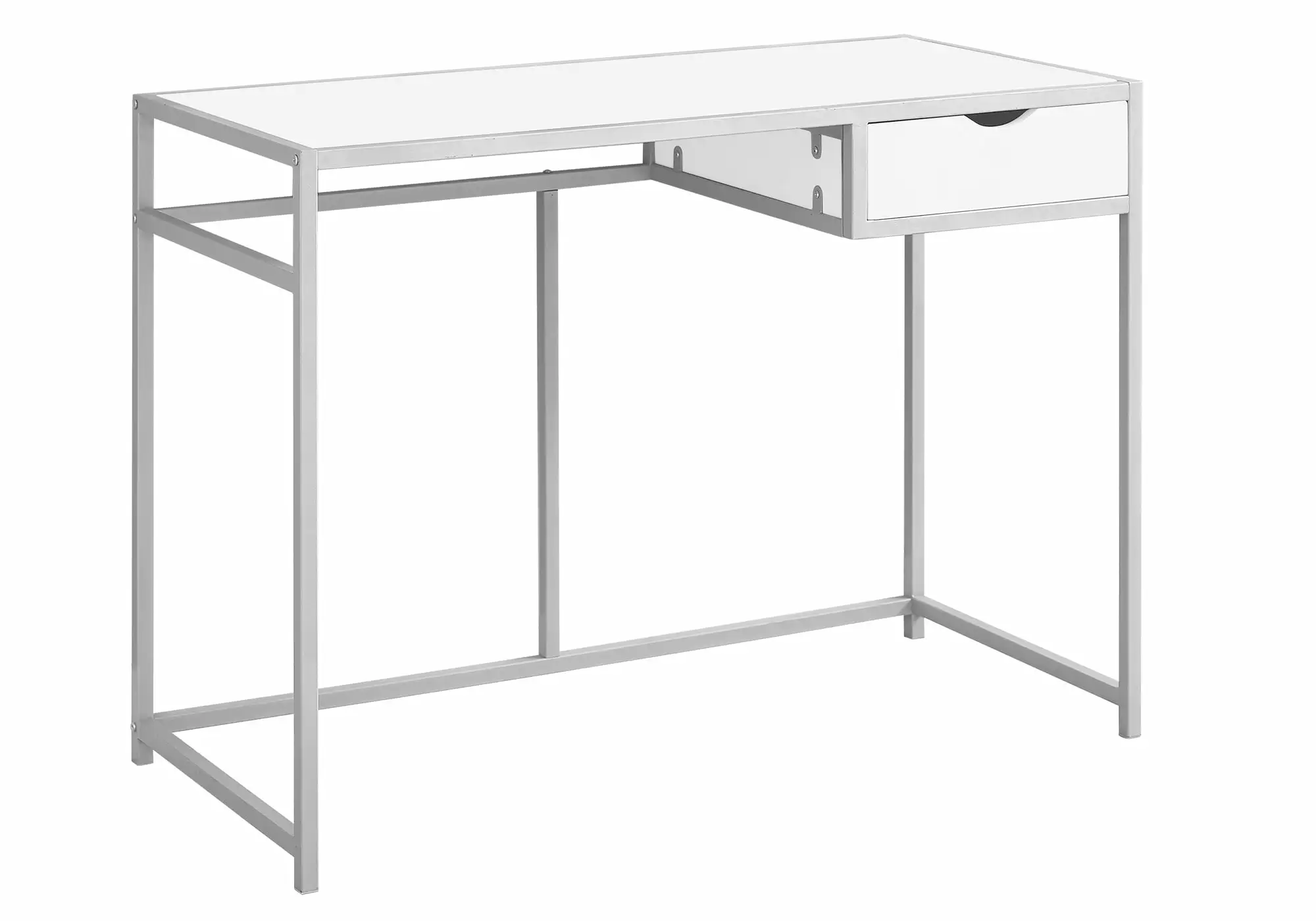 20 x 42.25 x 30 White Silver MDF Metal Computer Desk HomeRoots