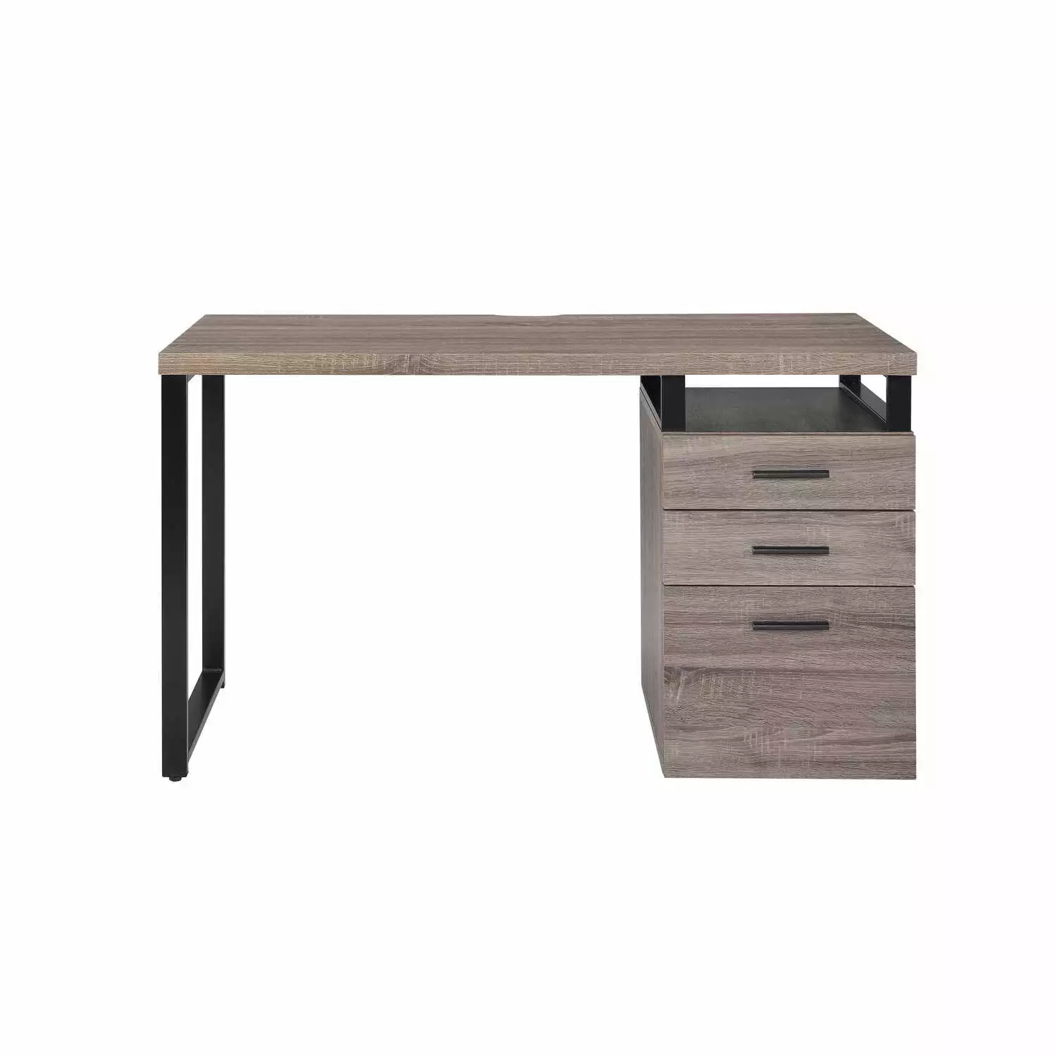 HomeRoots Decor 47-inch X 22-inch X 28-inch Gray Oak Pvc Desk